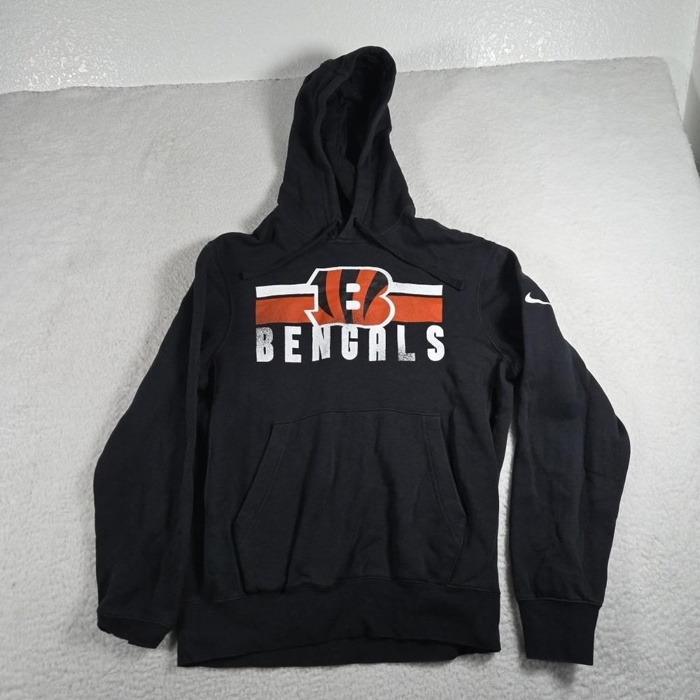 Nike Mens Small Cincinnati Bengals Black‎ Hoodie NFL Swoosh